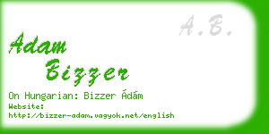 adam bizzer business card